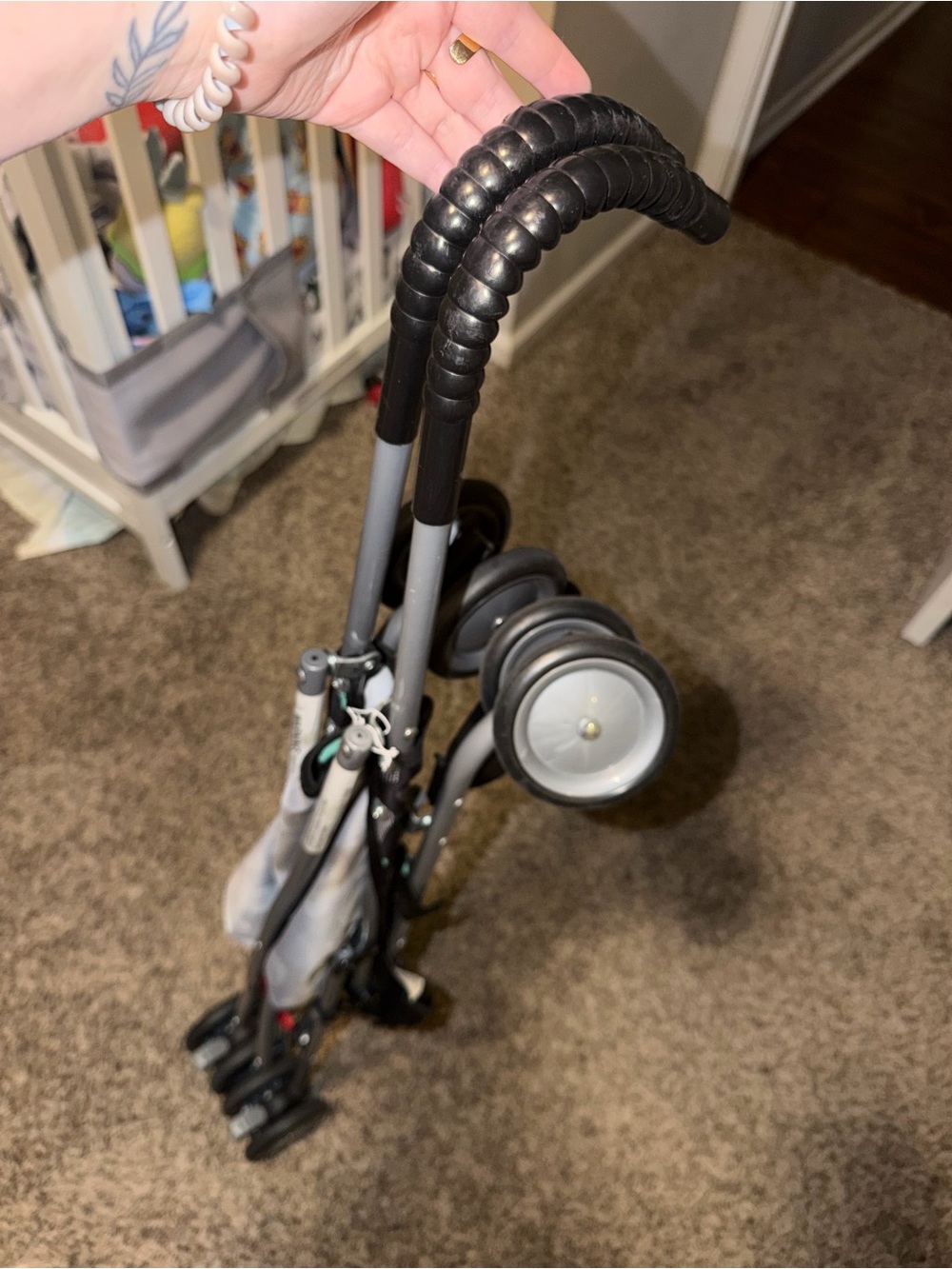 Foldable Black Kids Stroller - Brand Unspecified